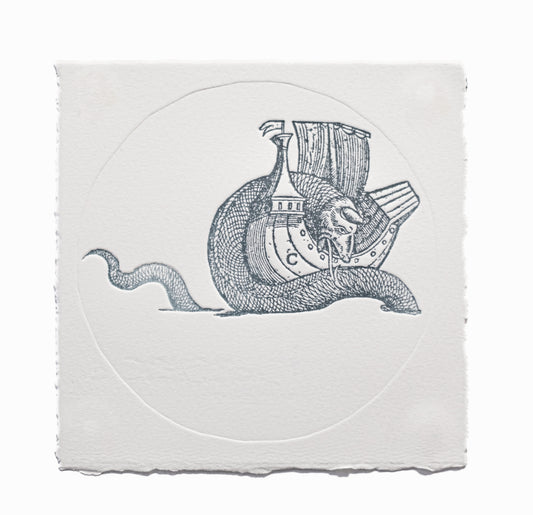 Mini Monster Print (Pearlescent Blue)